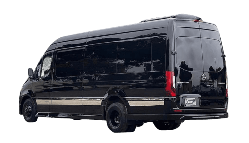 Mercedes Sprinter limo van for 12 to 16 passengers in Pueblo