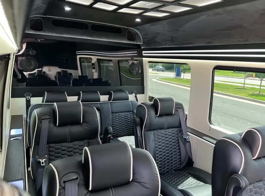9-Passenger Executive Sprinter – Rear seating & sound