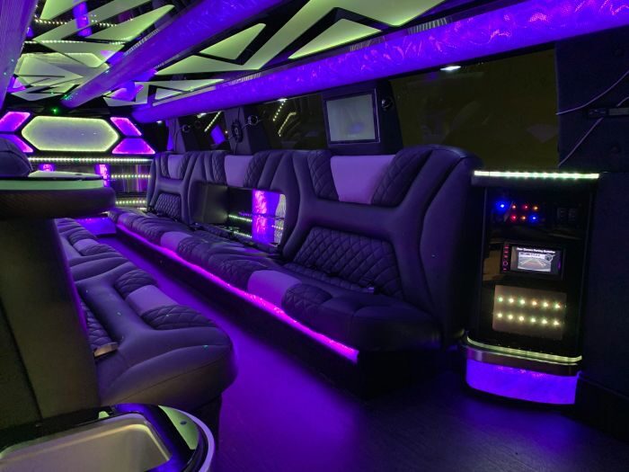 SUV limo interior – Pueblo party bus rental