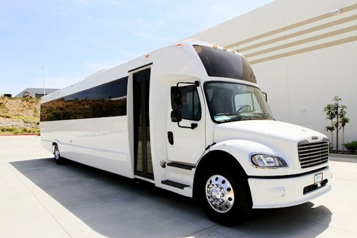 White limo bus – Pueblo party bus rental